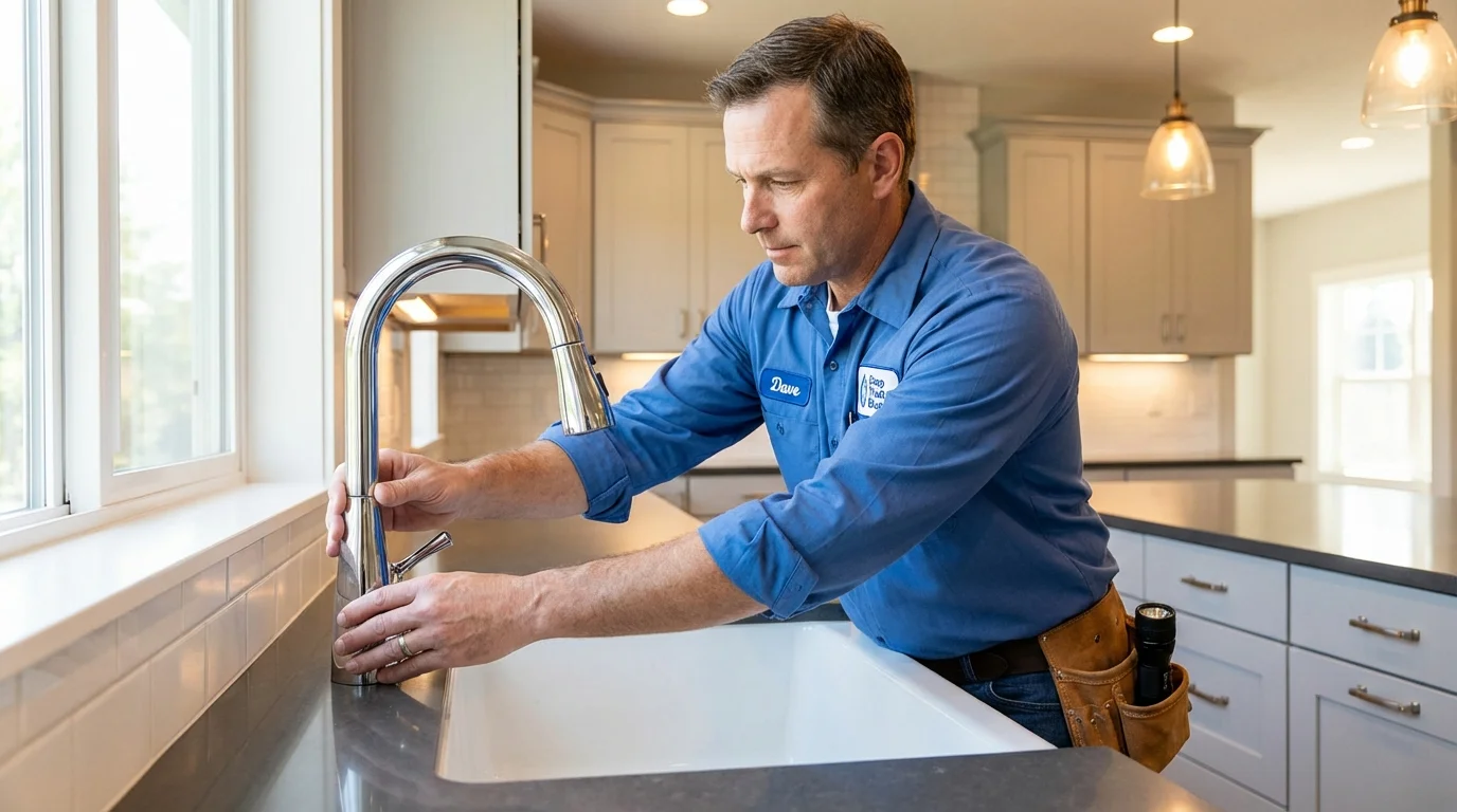 Kitchen faucet installation by Johns Plumbing LLC in Philipsburg